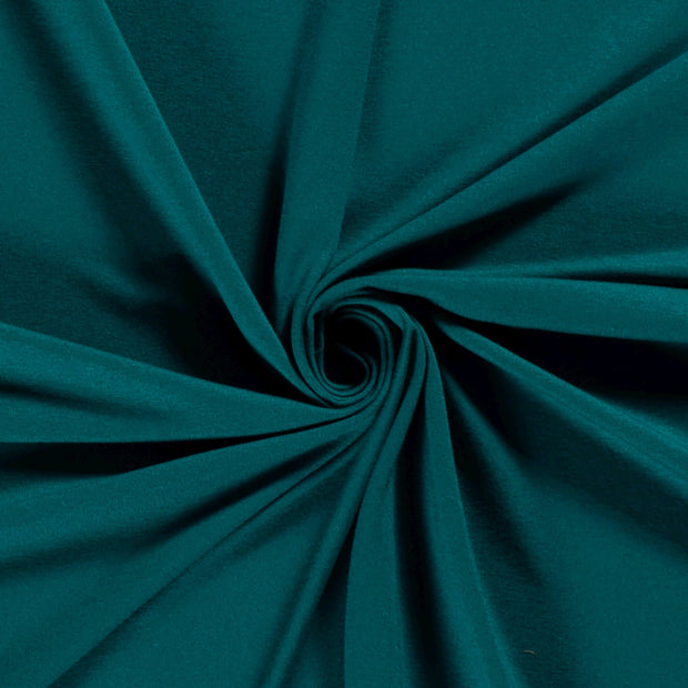 Jersey de Viscose tissu Bleu Canard 
