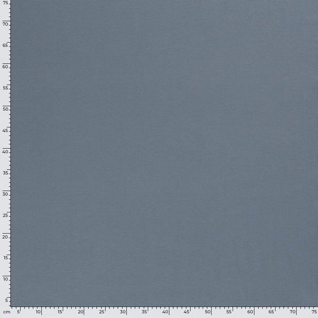 Knitted Waffle fabric Unicolour Steel Blue