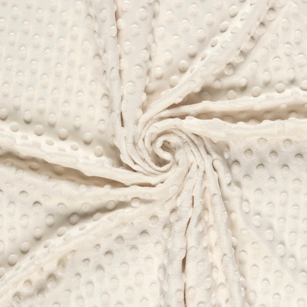 Minky tissu Blanc cassé 