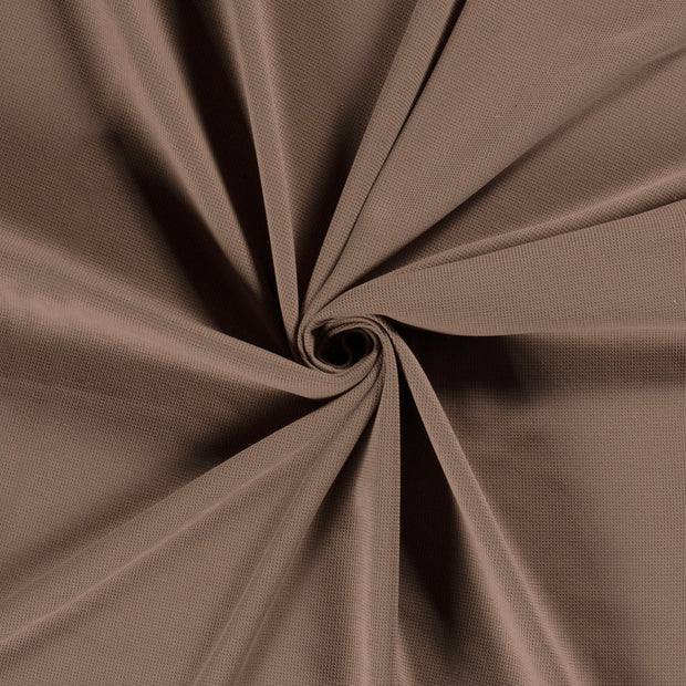 Knitted Waffle fabric Brown Taupe 