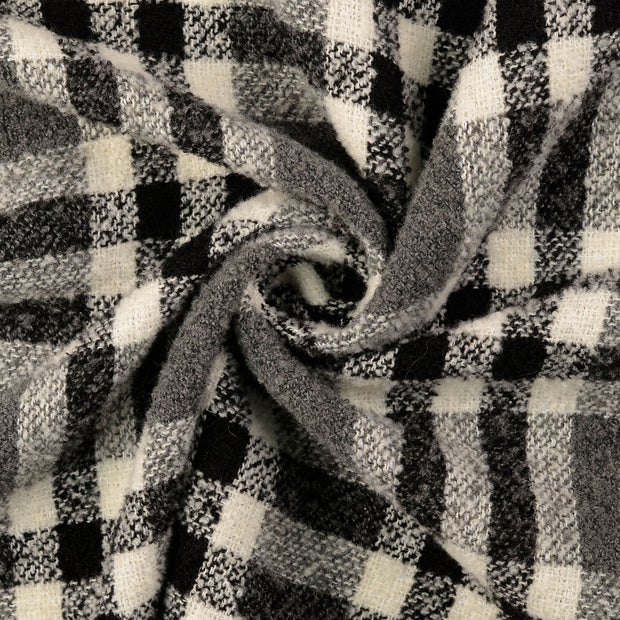 Chiffon en laine tissu gris 