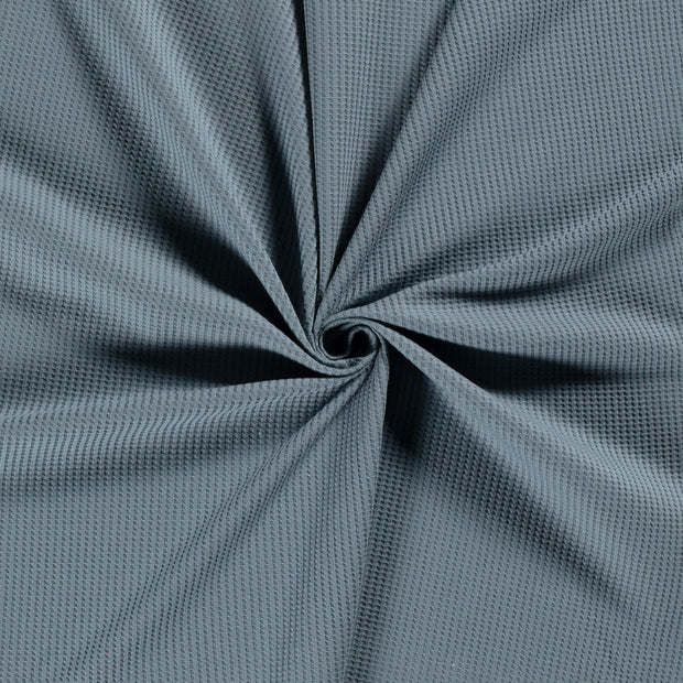Knitted Waffle fabric Steel Blue 