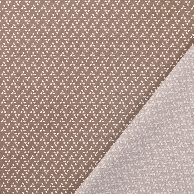 cretonne tissu marron 