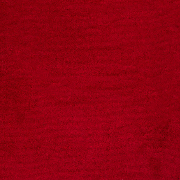 Polaire Doudou tissu Unicolore Rouge