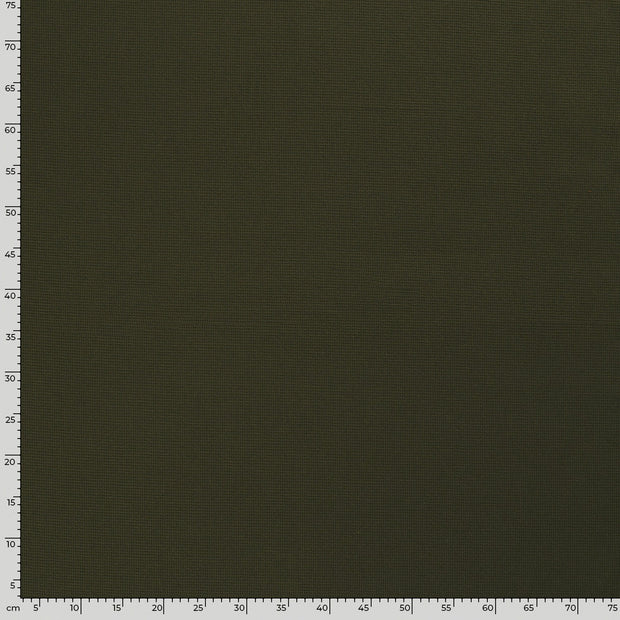 Waffle piqué fabric Unicolour Khaki Green