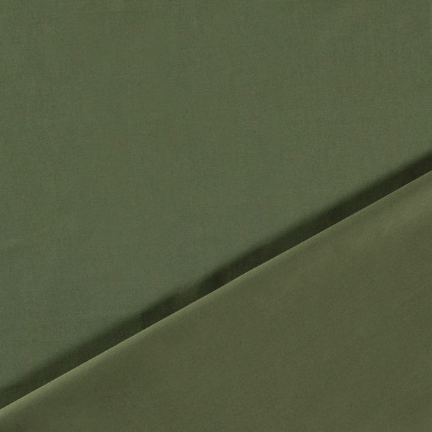 Popeline de Coton tissu Vert kaki 