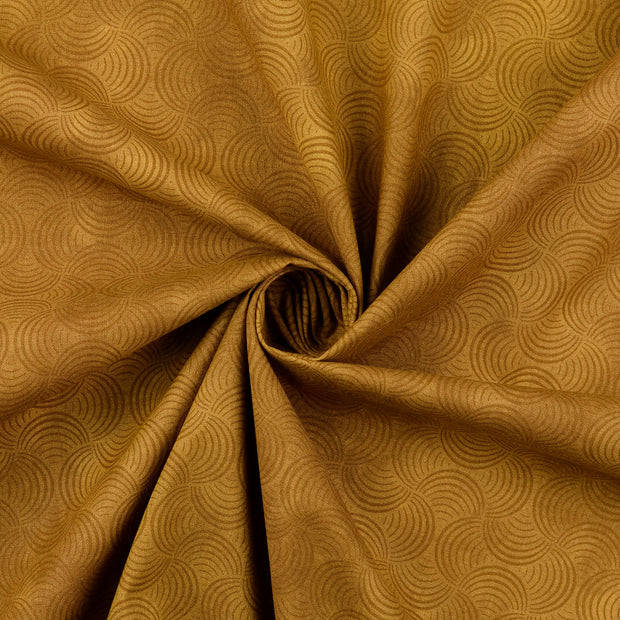 Popeline de coton tissu marron 