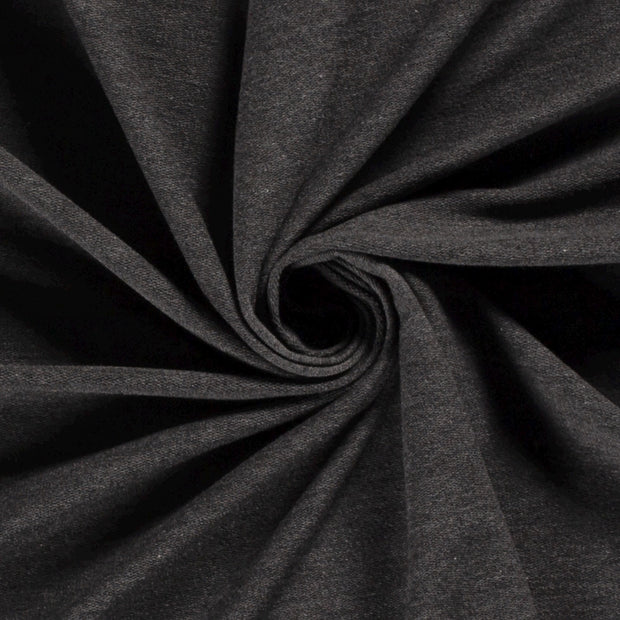 French Terry fabric Melange Dark Grey