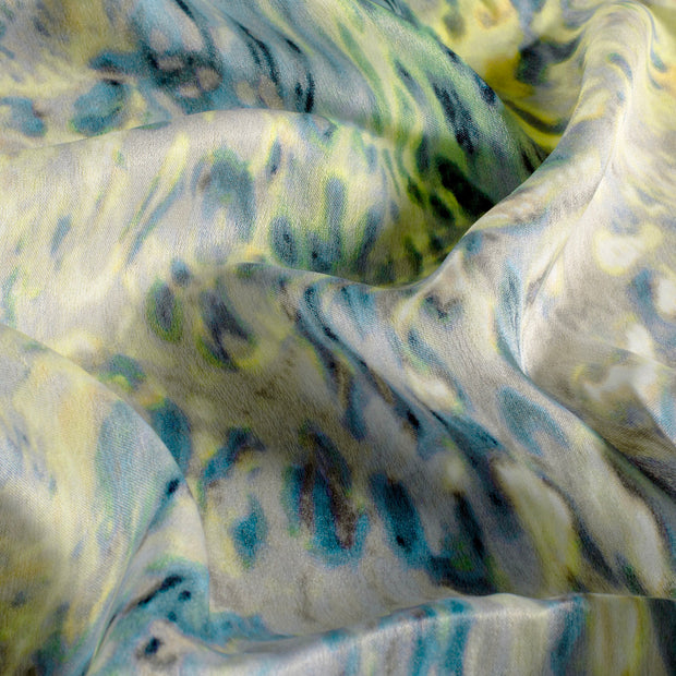 Satin Velvet tissu Abstrait Indigo