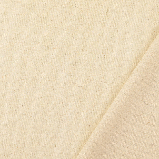 Viscose Lin Chaine et Trame tissu Blanc cassé 