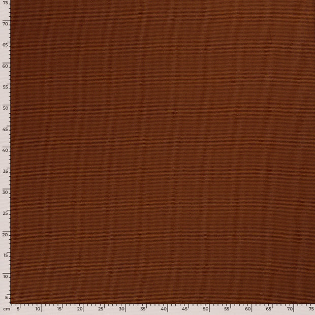 Waffle piqué fabric Unicolour Brique