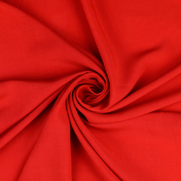 Popeline de Viscose tissu rouge 
