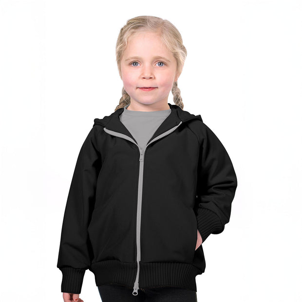 Softshell fabrik schwarz mit abseite 