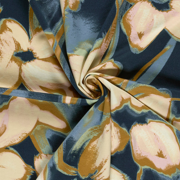 Milano tissu Bleu Marine imprimé 