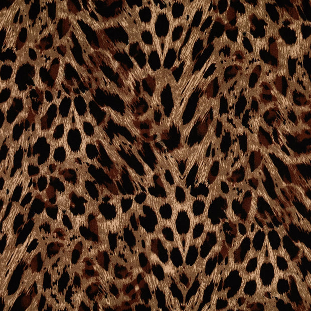Viscose Satin fabrik Tiere Beige
