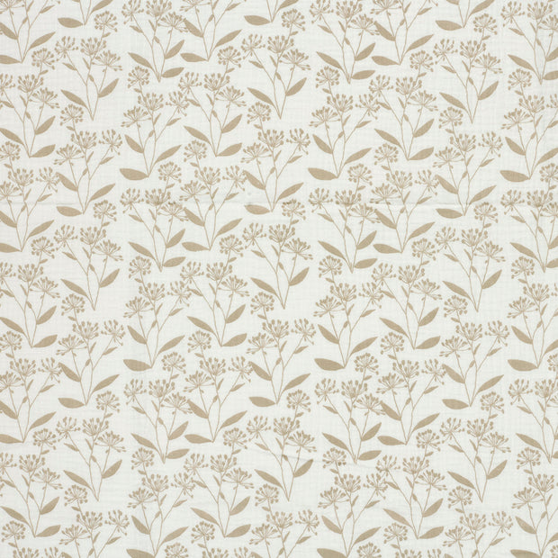 Double gaze tissu Blanc cassé mat 