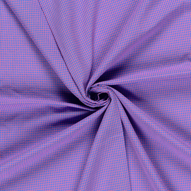 Popeline de Coton tissu Cobalt Seersucker 