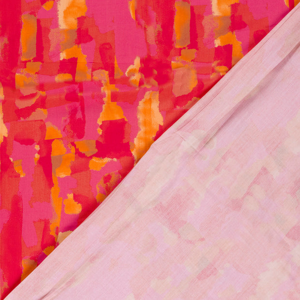 Viscose Poplin fabrik Abstrakt bedruckt 