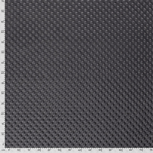 Minky tissu Unicolore Gris foncé