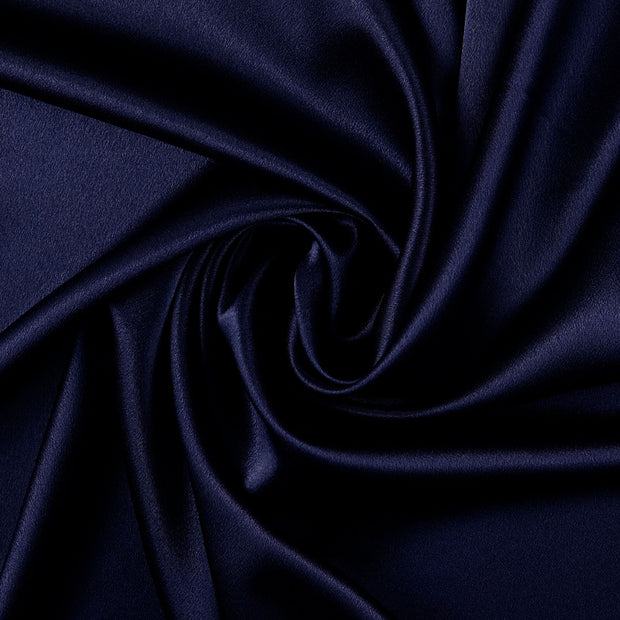 Satin Velvet fabric Navy 
