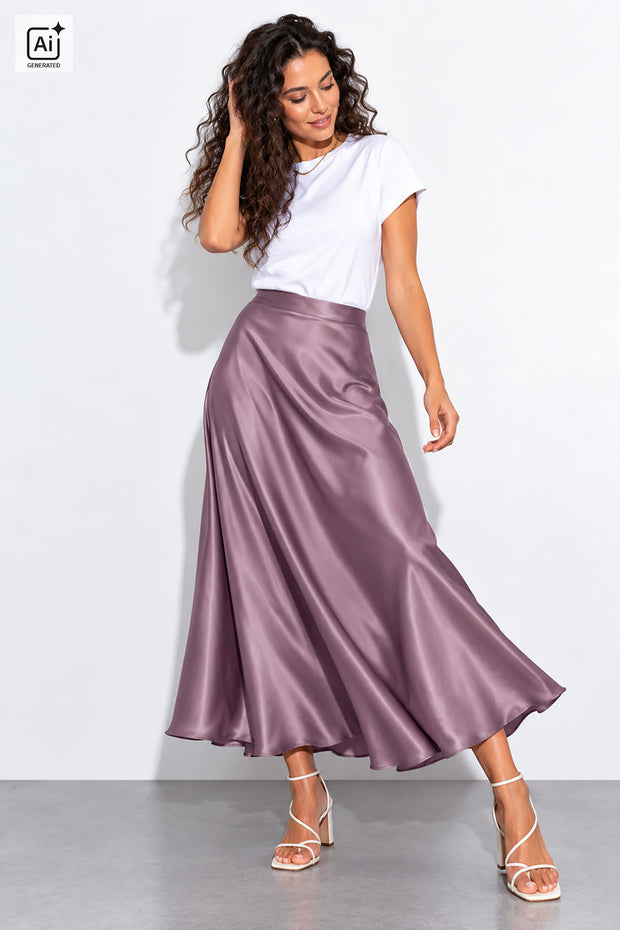 Satin tissu Unicolore Pourpre
