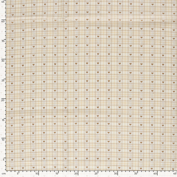  tissu Carreaux Beige