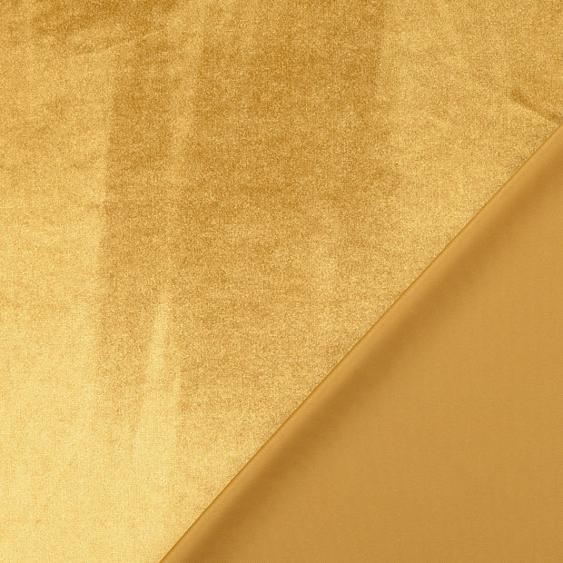 Velours extensible tissu beige 