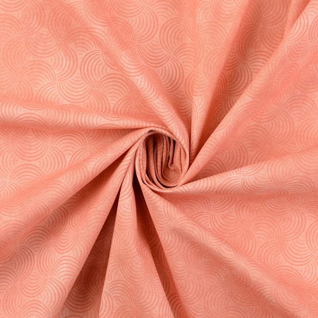 Popeline de coton tissu vieux rose 