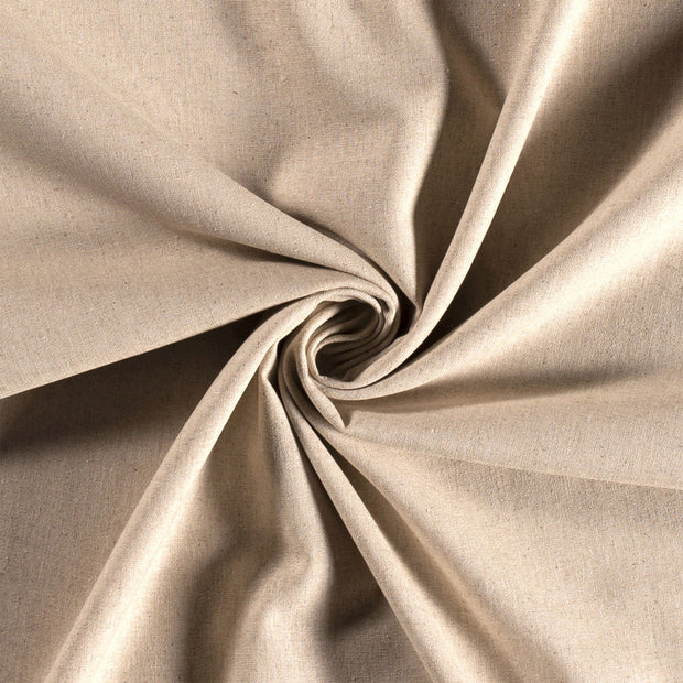 Viscose Lin Chaine et Trame tissu Blanc cassé mat 