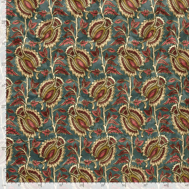 Velours tissu fleurs 