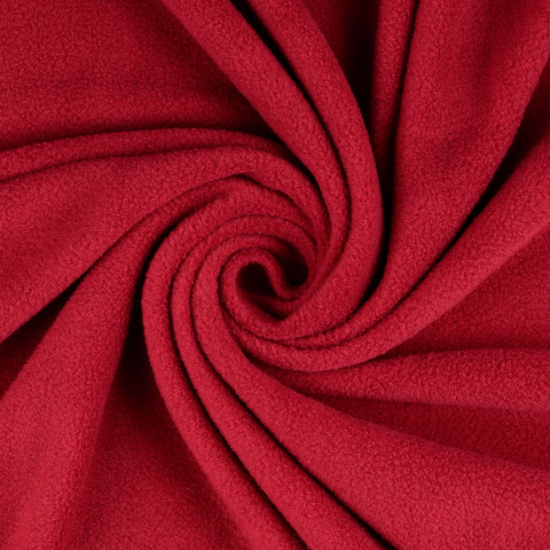 Polar Fleece fabrik Bordeauxrot gebürstet 