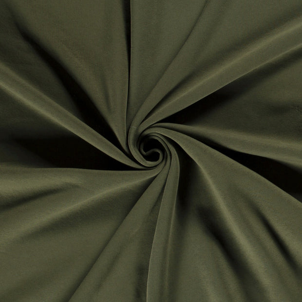 Jogging fabric Khaki Green brushed 