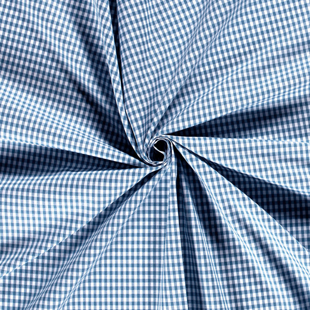 Baumwolle Popeline fabrik Indigoblau matt 