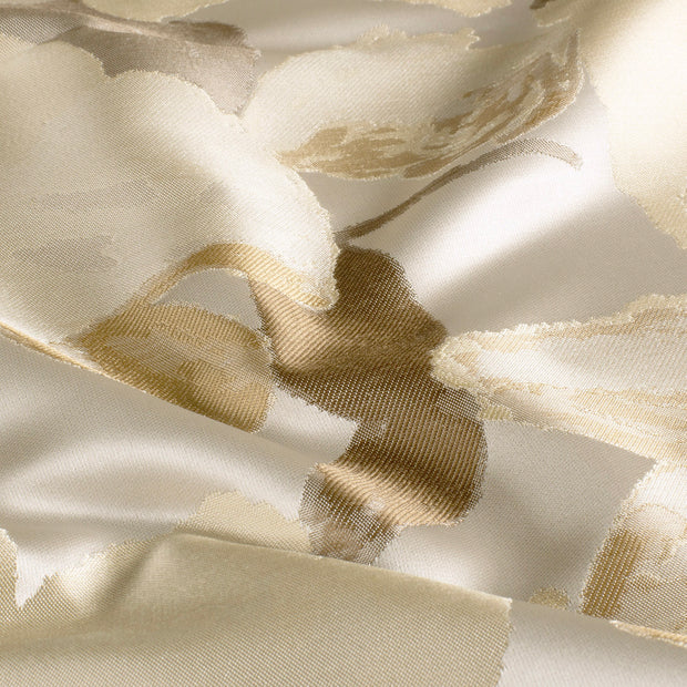 Jacquard fabrik Blumen Beige