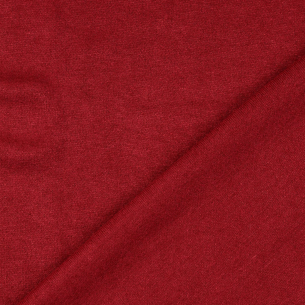 Heavy Knit fabrik Bordeauxrot gebürstet 