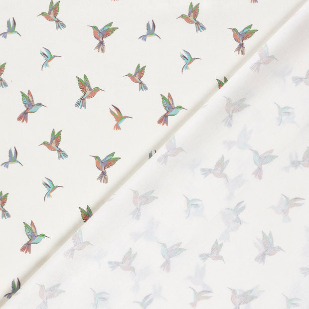 Cotton Poplin fabric Birds printed 