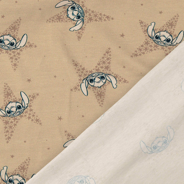 Jersey tissu marron imprimé numérique 
