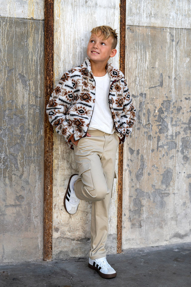 Twill Stretch fabrik Uni Beige