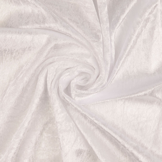 Velours fabric Optical White crushed 