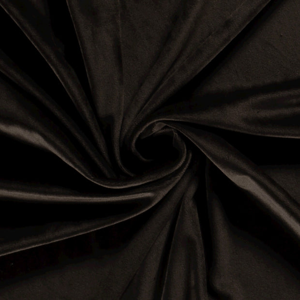 Velvet fabric Unicolour Dark Brown