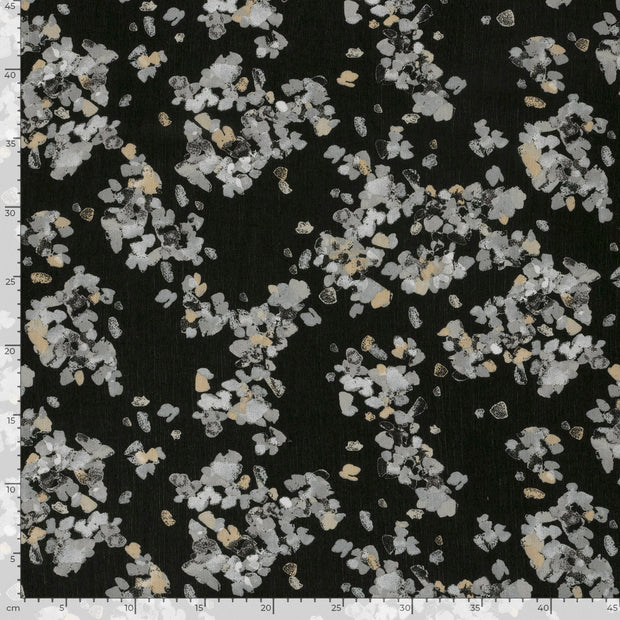 Borken Crepe tissu Abstrait Noir