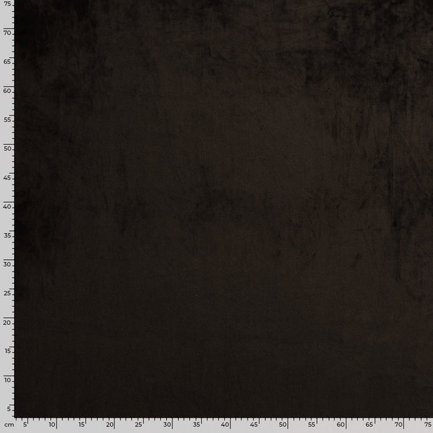 Velvet fabric Unicolour Dark Brown