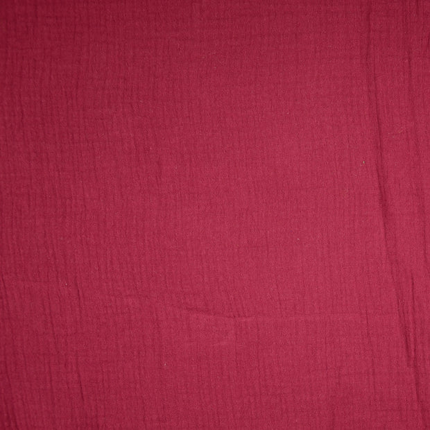 double gaze tissu Unicolore bordeaux