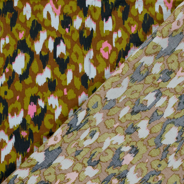 Viscose Nylon Ottoman tissu Abstrait imprimé 