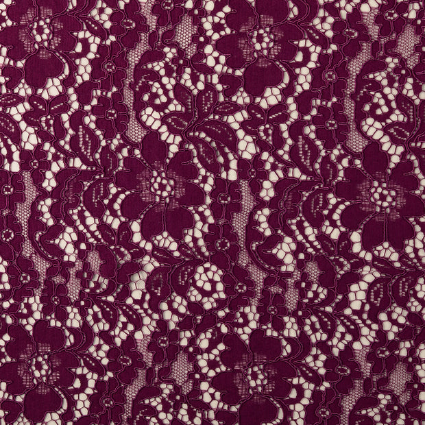 Lace fabric Flowers Magenta