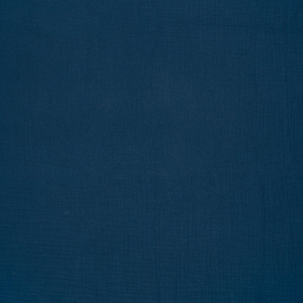 Muslin GOTS organic fabric Steel Blue matte 
