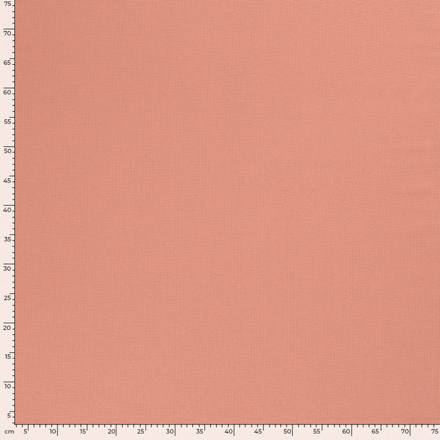 Knitted Waffle fabric Unicolour Coral