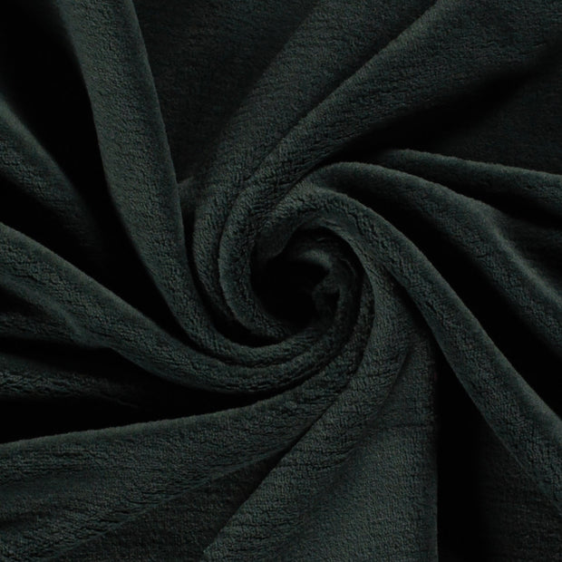 Wellness Fleece fabrik Dunkelgrün weich 