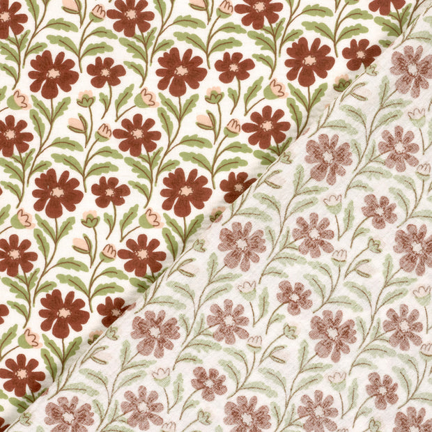 Muslin fabric Flowers printed 