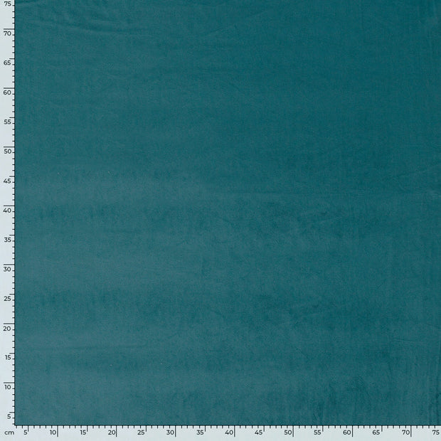 Velvet fabric Unicolour Petrol